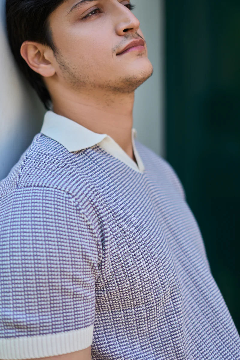 Roman Purple & White Old Money Polo
