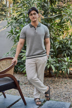 Cambridge Green Bird eye Knit Old Money Polo
