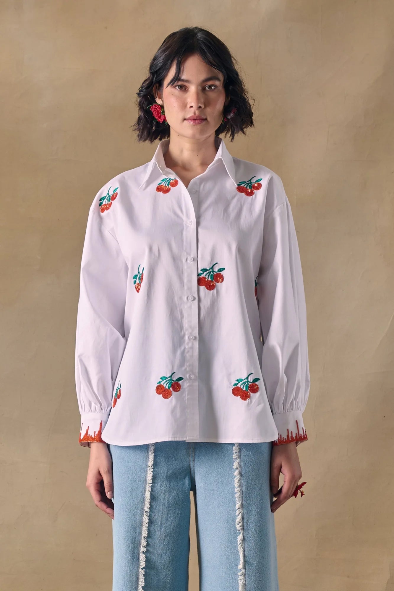 Citrus Blanc Embroidered Shirt