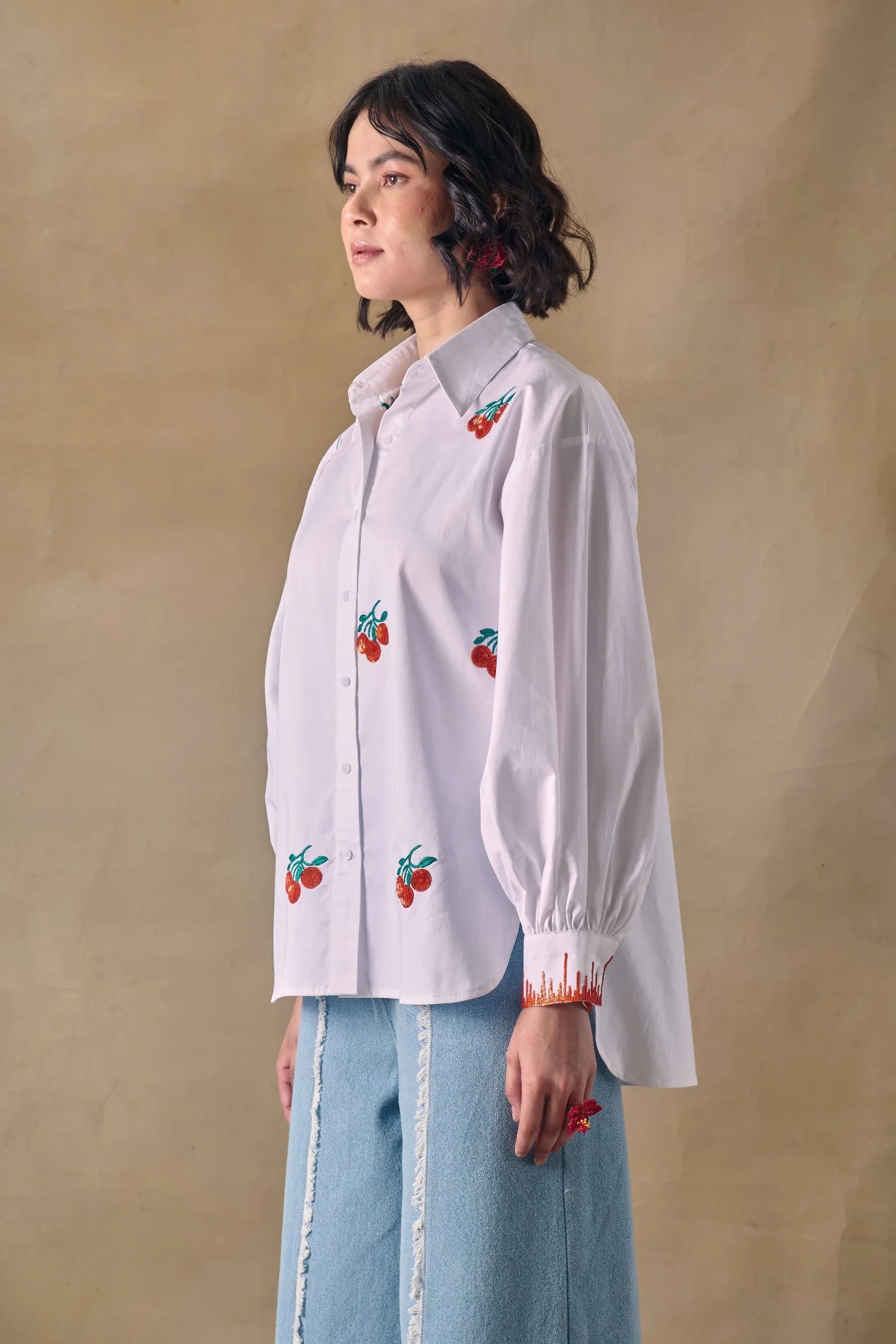 Citrus Blanc Embroidered Shirt