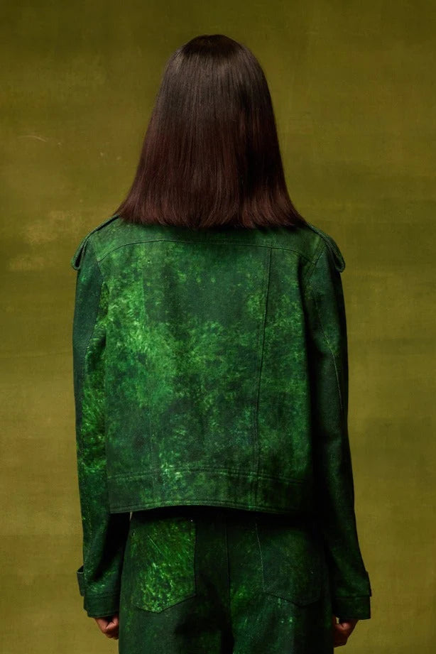 Emerald Muse Cropped Jacket