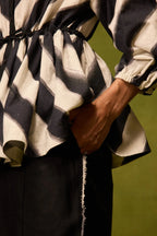 Vienna Stripe Peplum Top