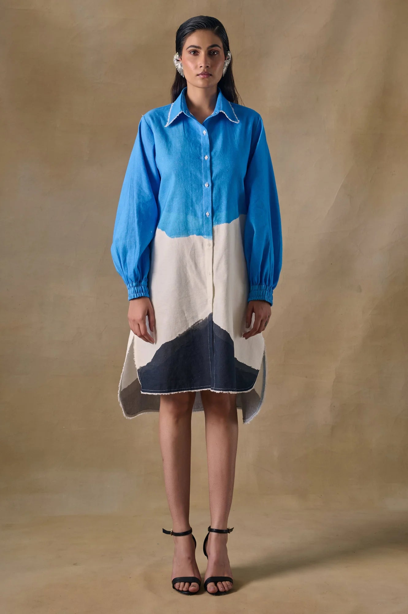 Blue Washed Shirt Dress