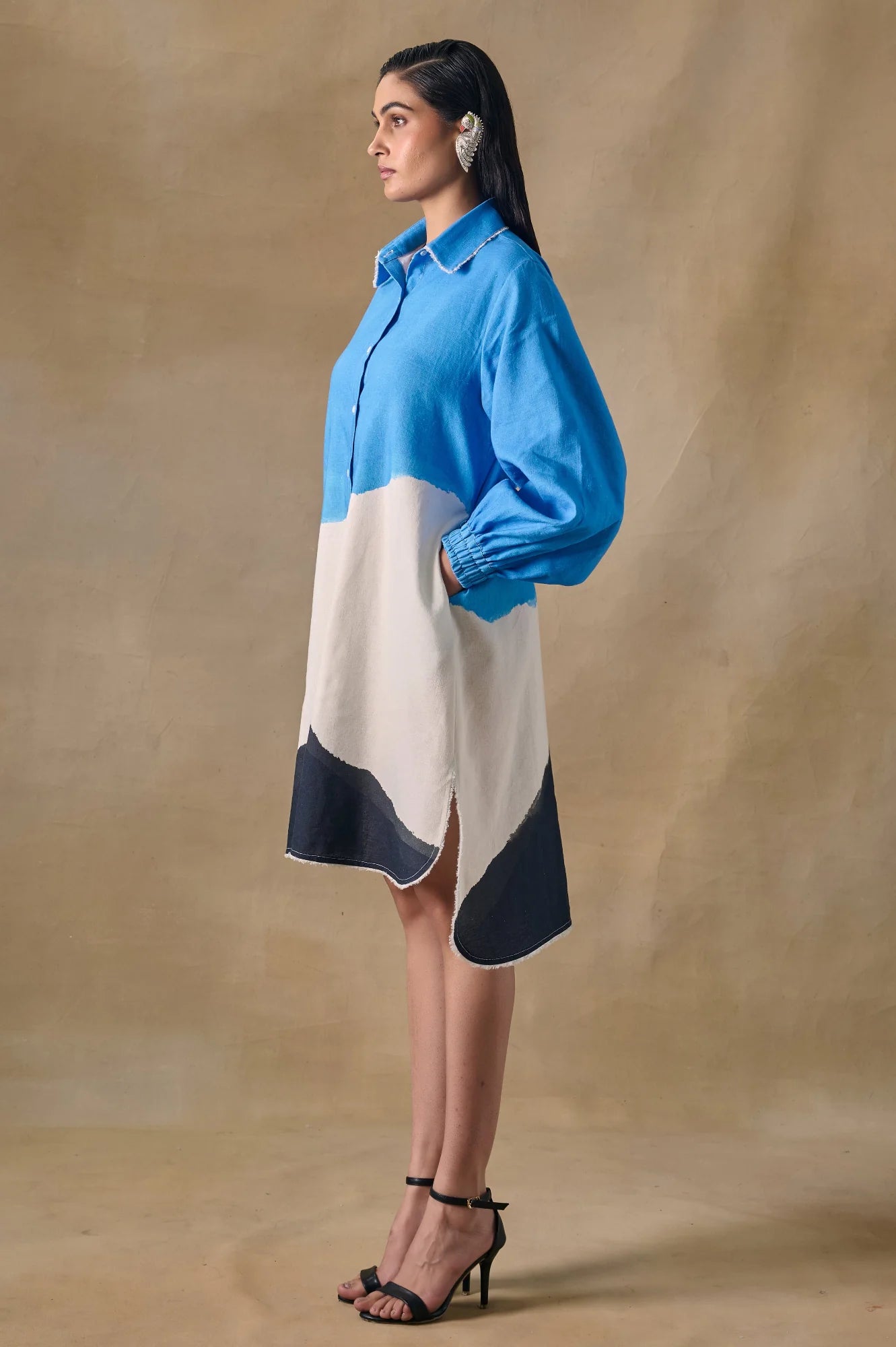 Blue Washed Shirt Dress