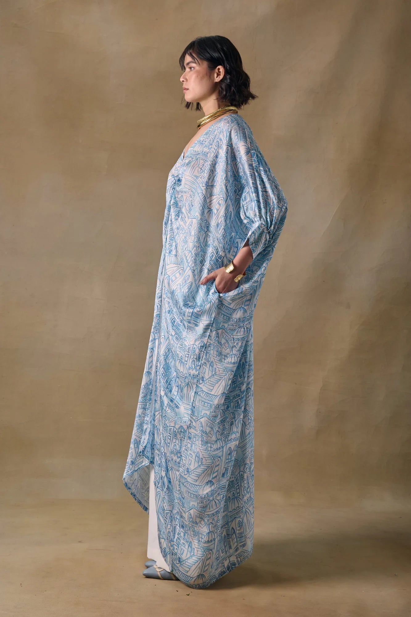 Blue Landscape Kaftan