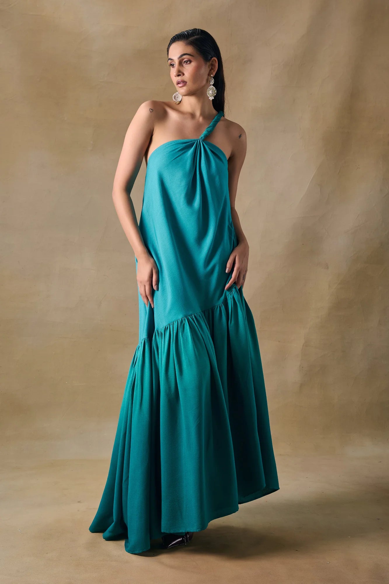 Palm Reverie Ruffle Dress