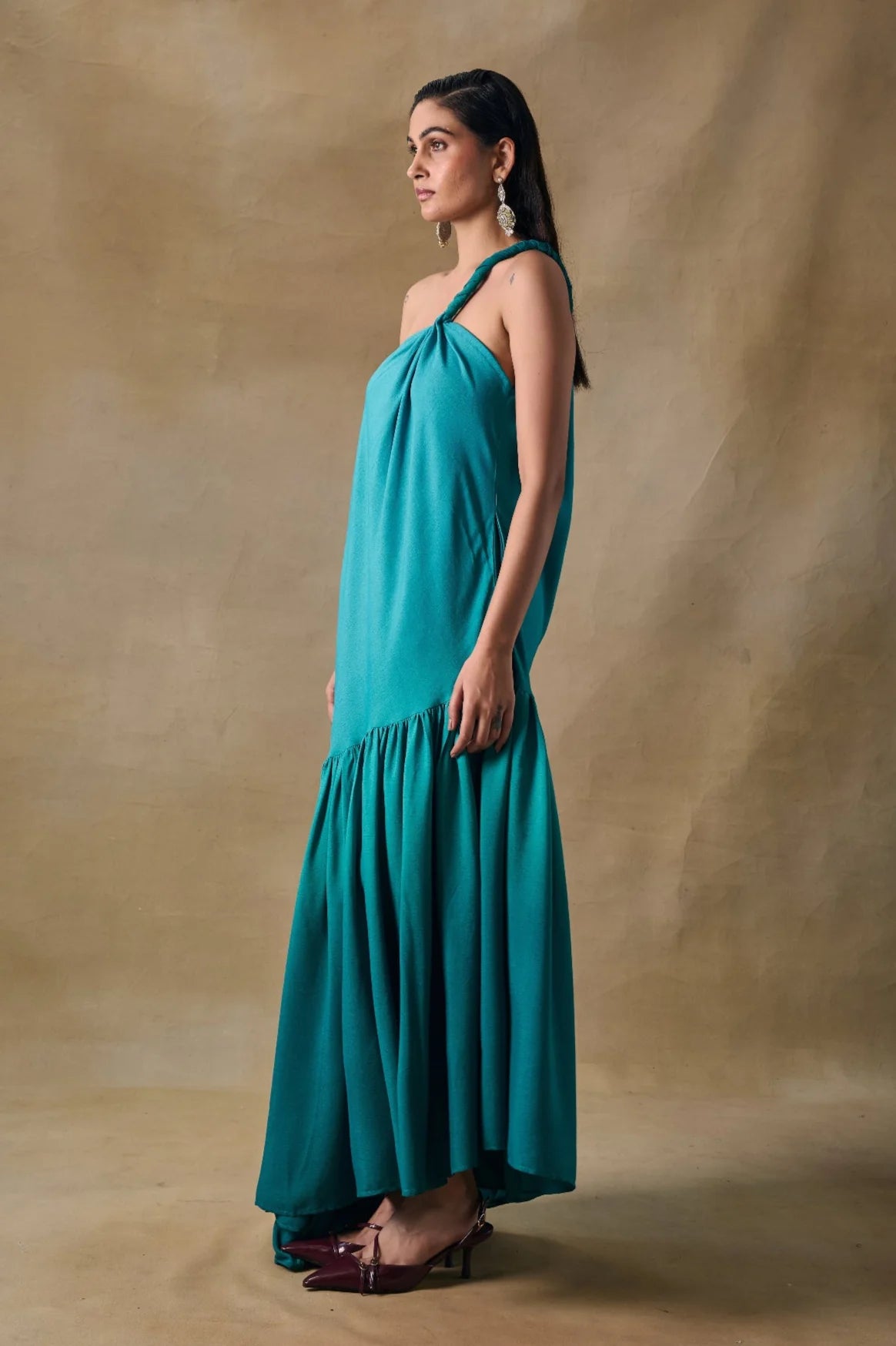 Palm Reverie Ruffle Dress