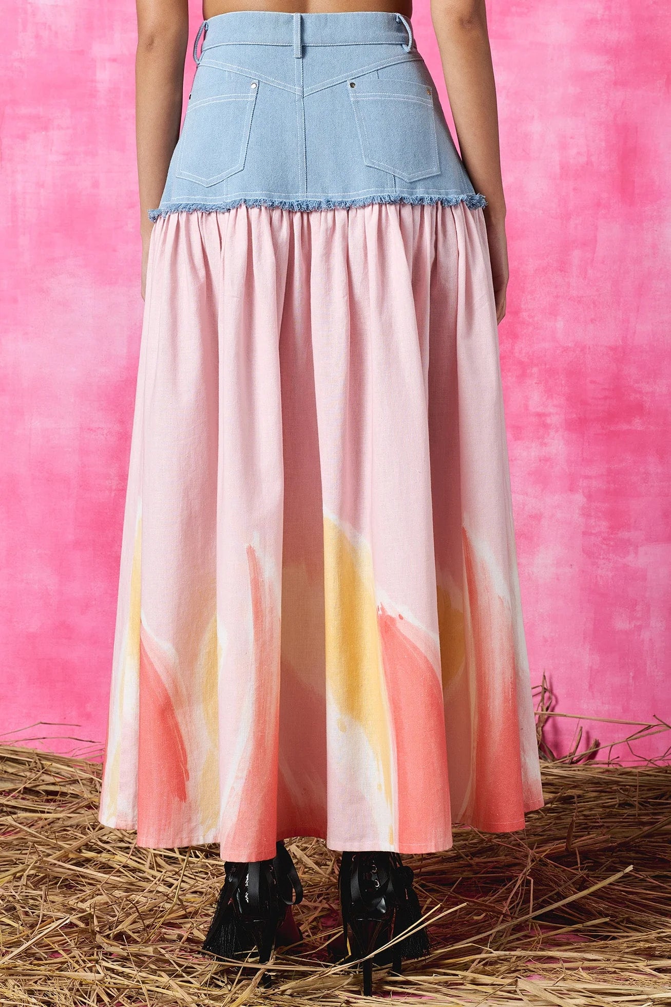 Blush Pop Midi Skirt
