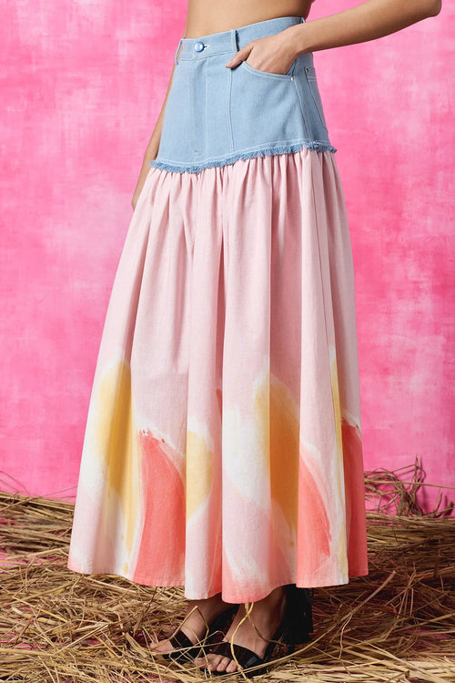 Blush Pop Midi Skirt