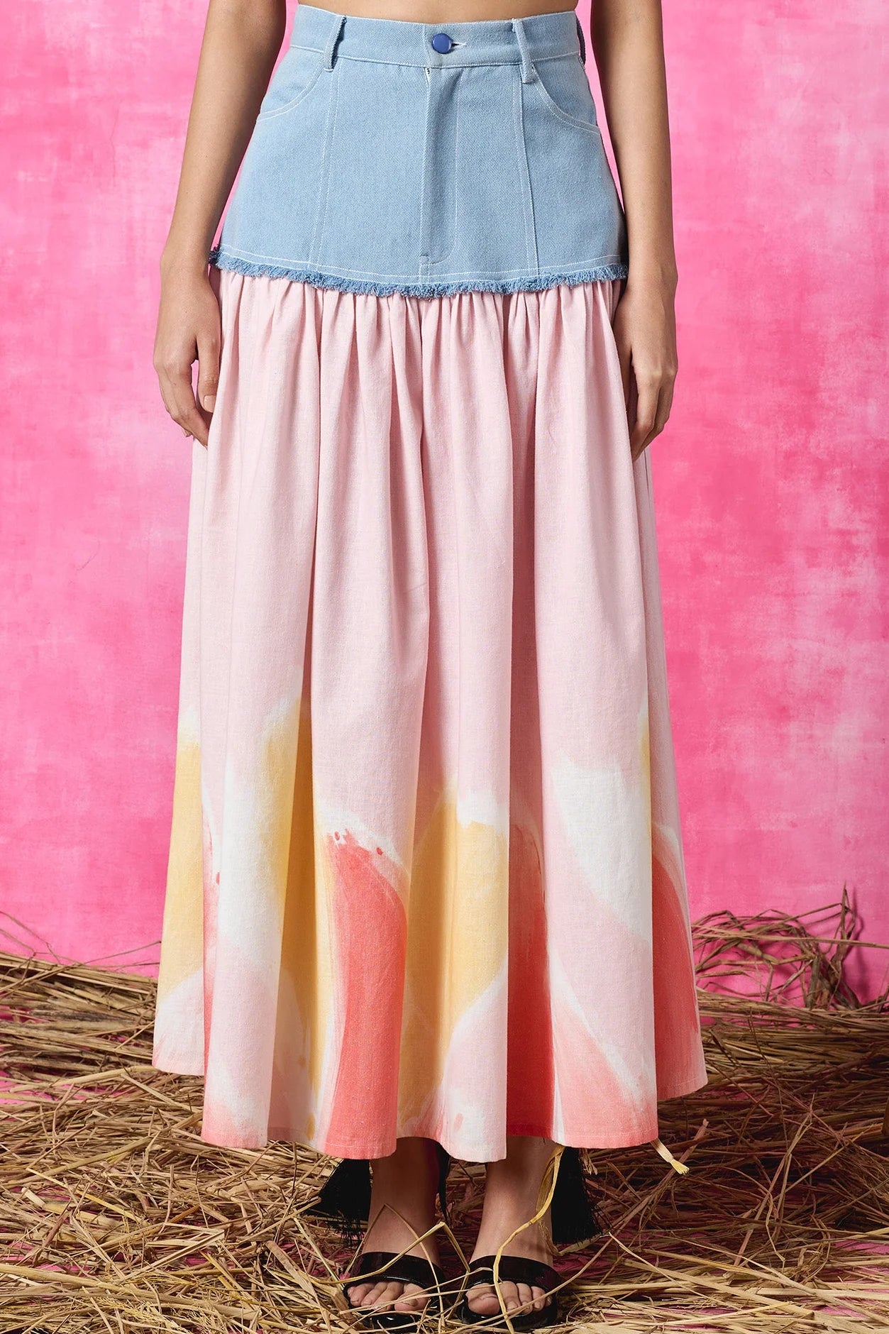 Blush Pop Midi Skirt