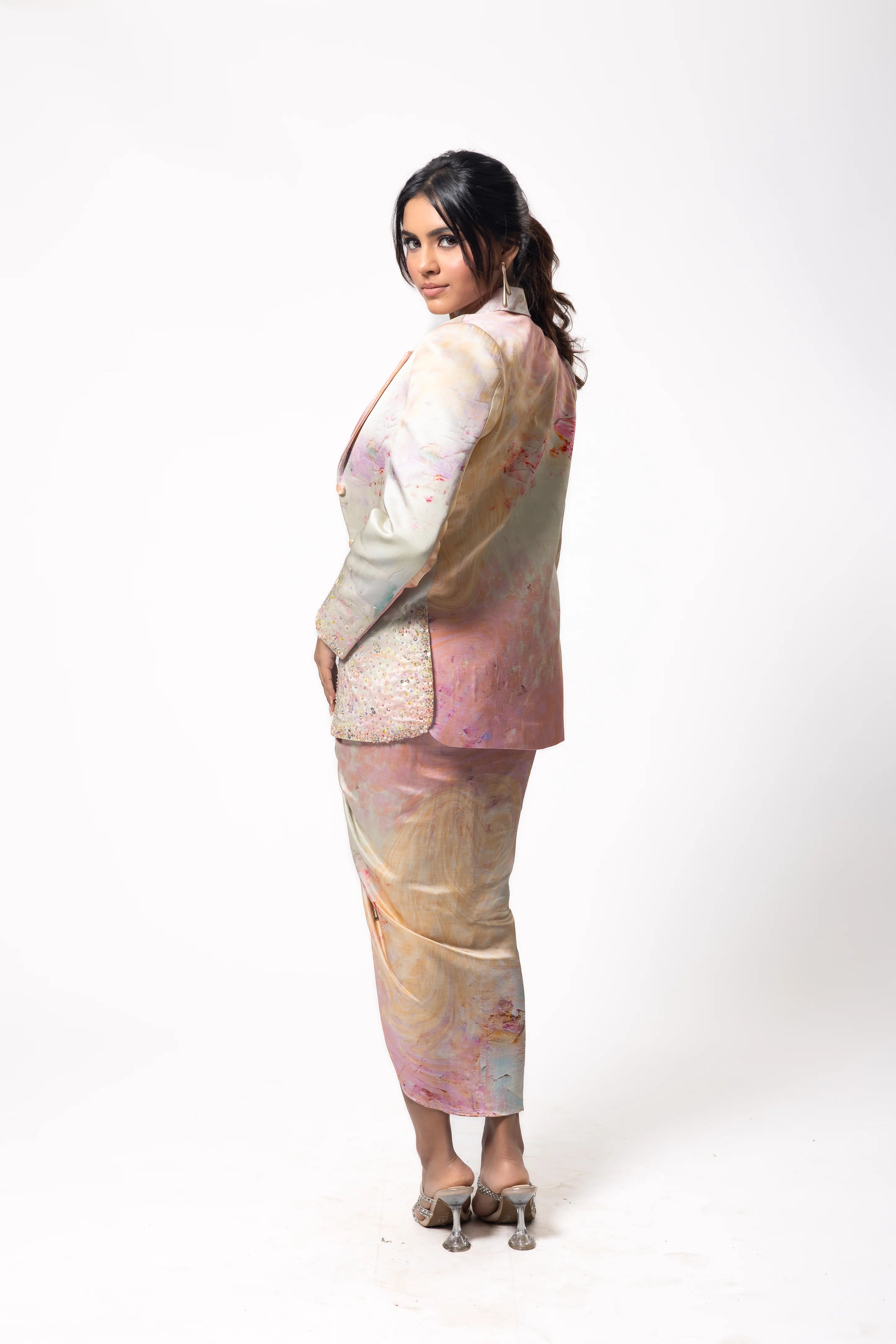 Aurora Blazer and Skirt Set