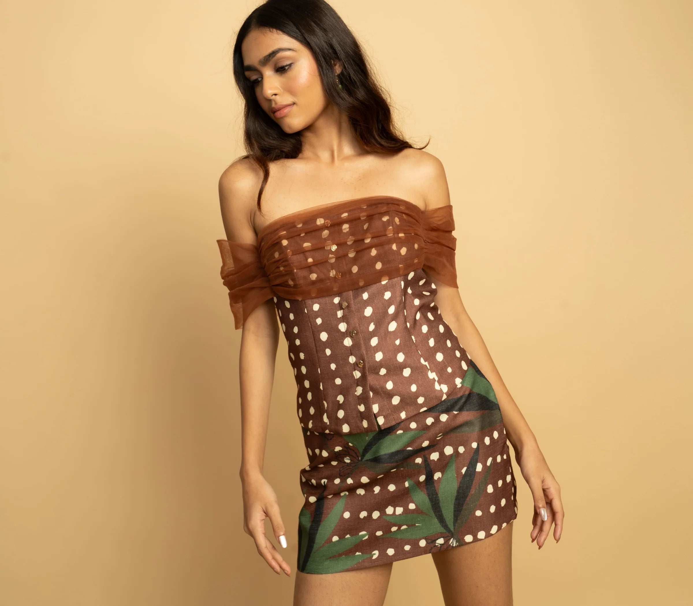 Mocha Polka Top