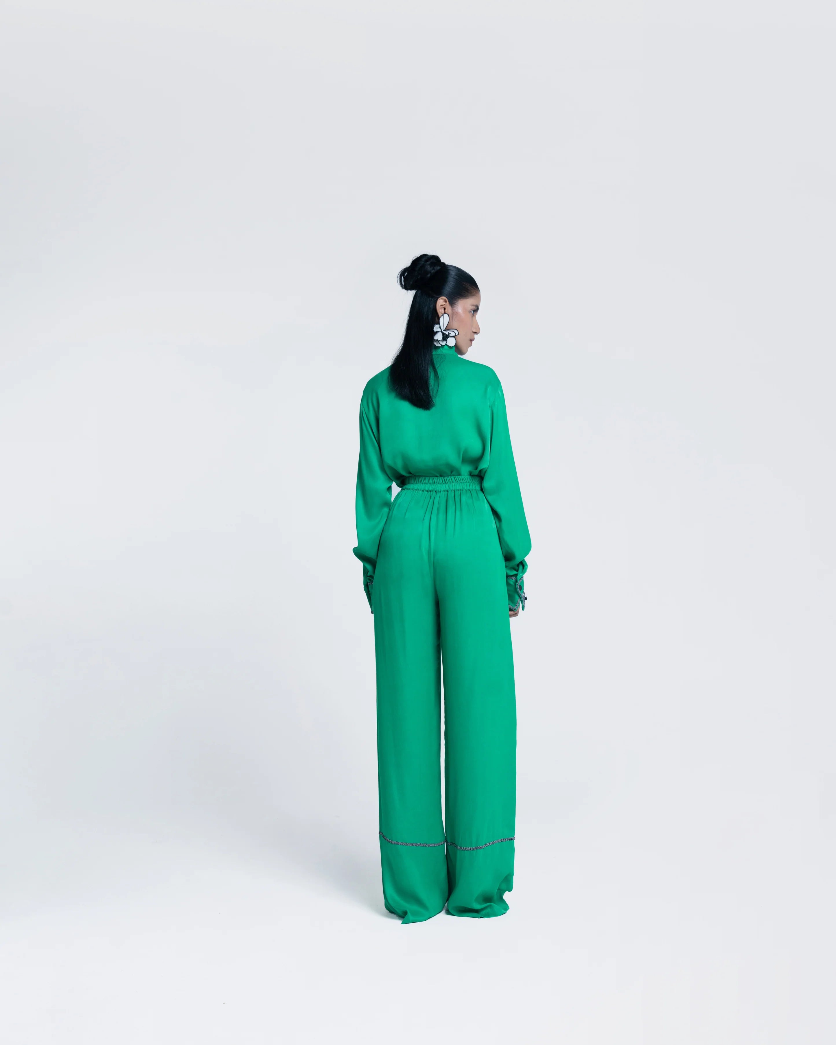 Echo Green Straight Trousers