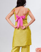 Green and Pink Bow Set