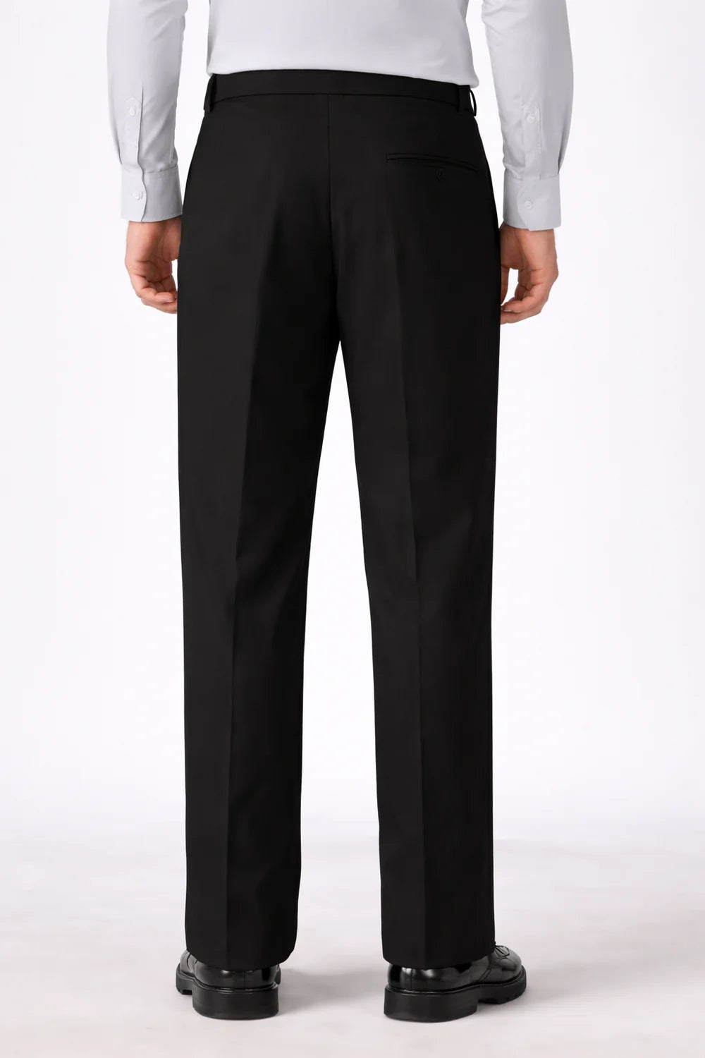 Italian Style Black Pleated Straight Fit pants