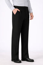 Italian Style Black Pleated Straight Fit pants