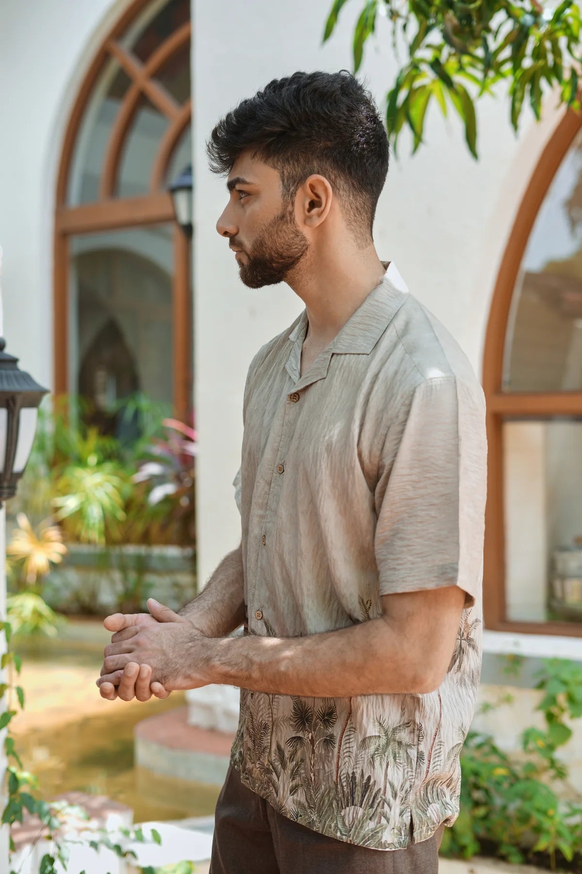 Palmshore Drift Printed Cuban Collar Shirt