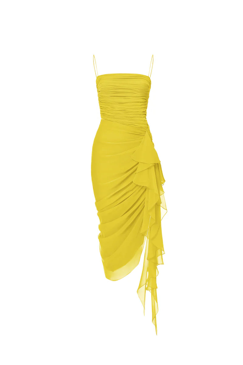 Lemon Drape Dress