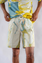 Denim Shorts - Hibiscus