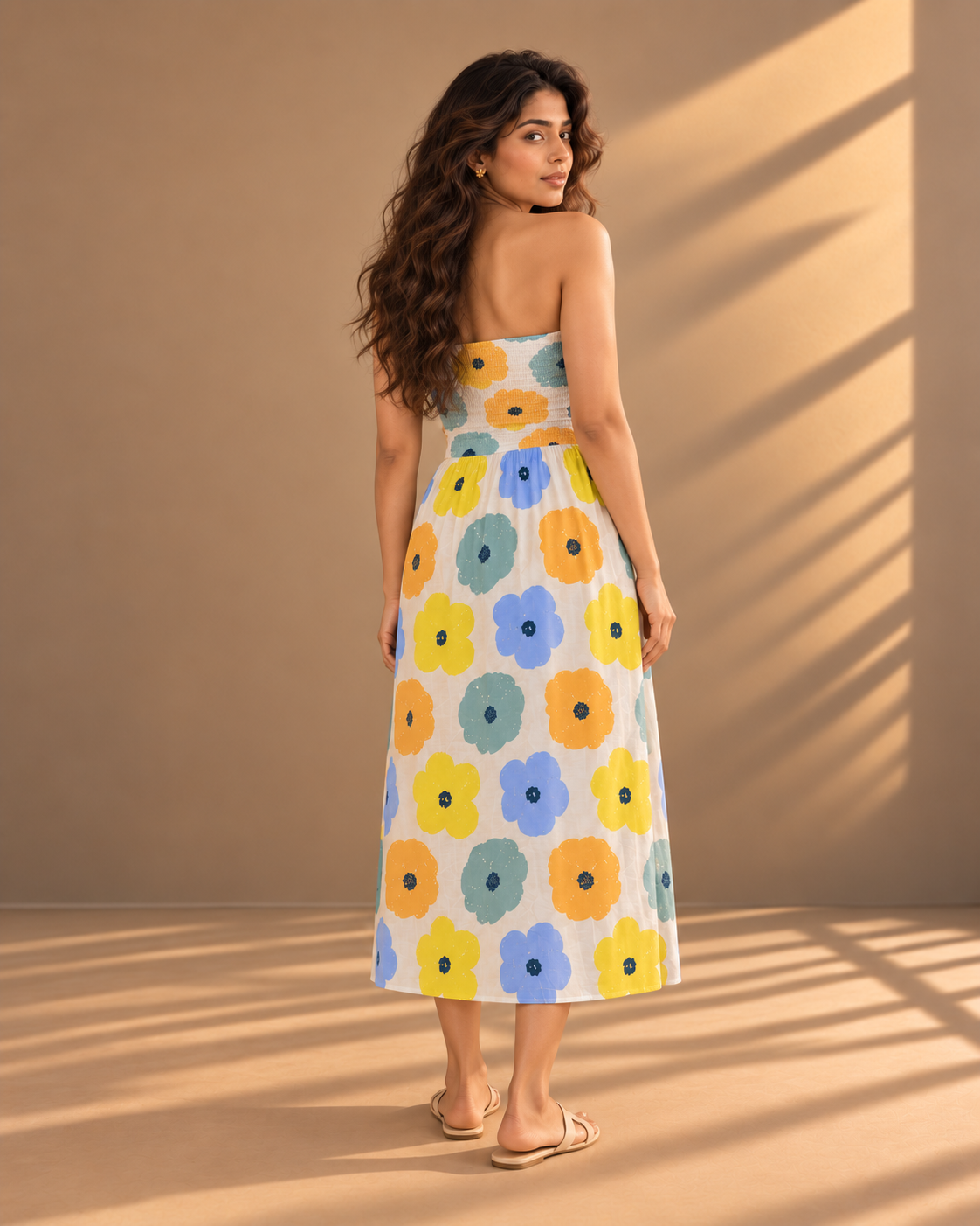 Petal Pop Midi Dress