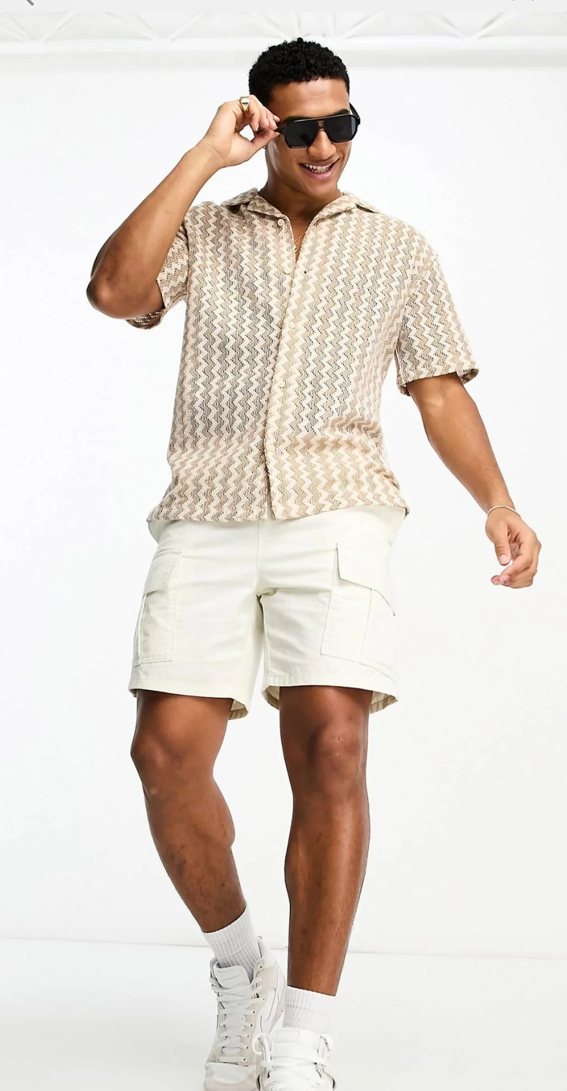 Crochet Beige Shirt