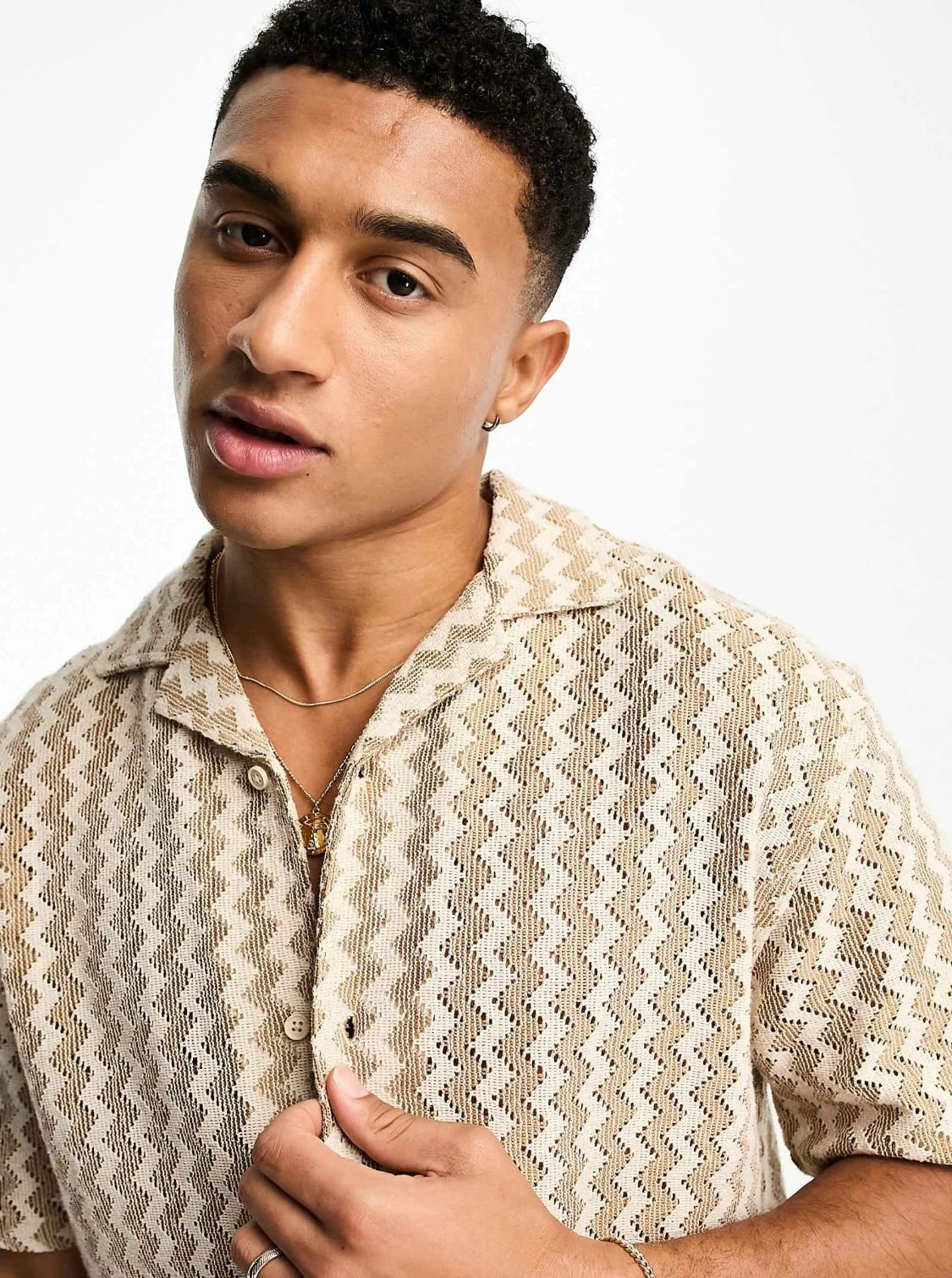 Crochet Beige Shirt