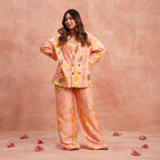Embroidered Blazer Set